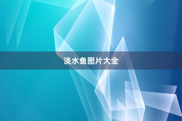 淡水鱼图片大全